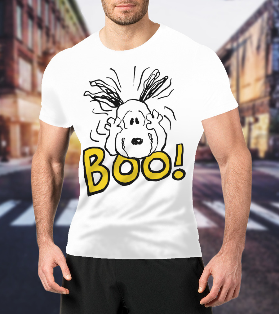 BOO Halloween Snoopy The Peanuts Movie T-Shirt