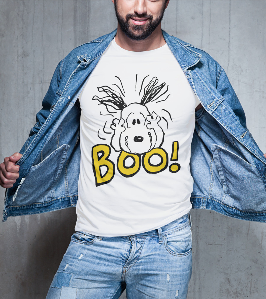 BOO Halloween Snoopy The Peanuts Movie T-Shirt