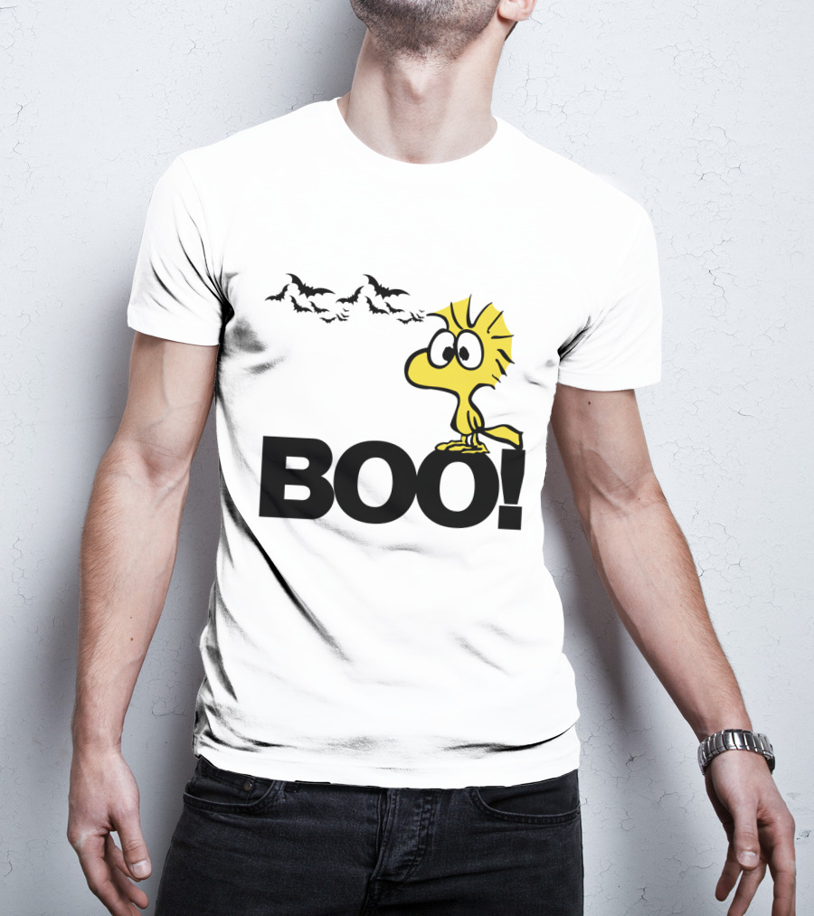 Woodstock Boo Halloween The Peanuts Movie Snoopy Bats T-Shirt