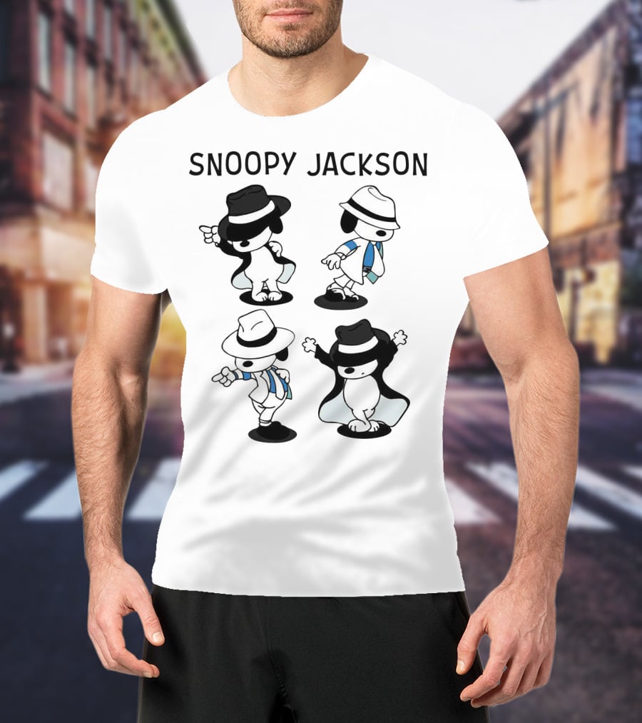 Snoopy Jackson Dancing Moves Peanuts Movie T-Shirt