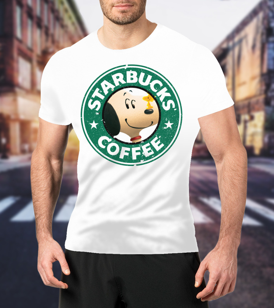 Starbucks Coffee Snoopy The Peanuts Movie Woodstock T-Shirt