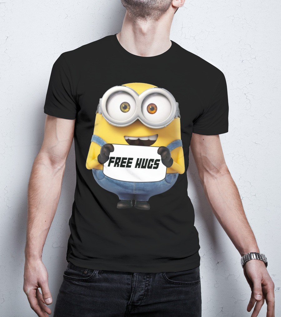 Free Hugs Bob Minion Despicable Me Sign T-Shirt