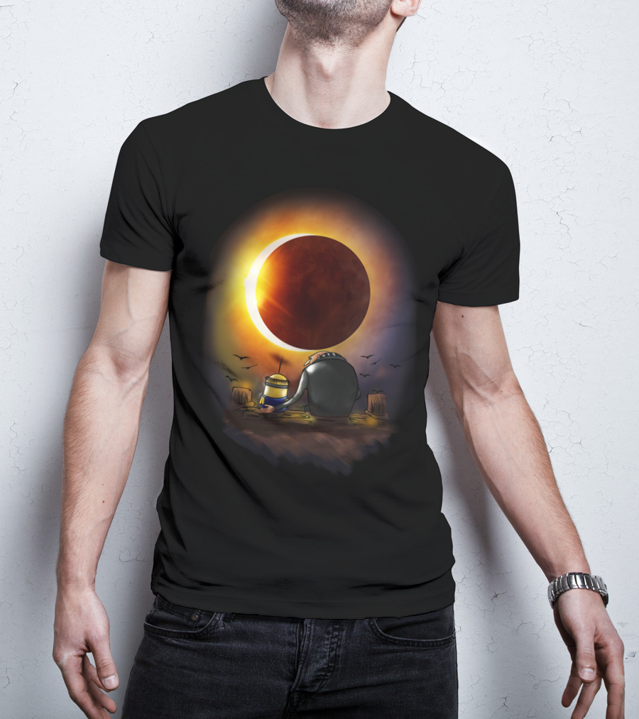 Gru And Kevin Watching Solar Eclipse Minions Despicable Me T-Shirt