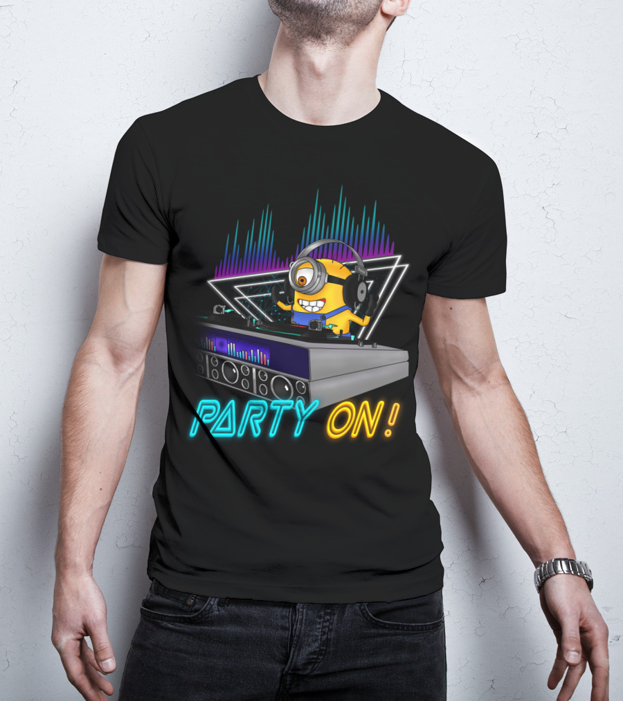 Despicable Me Minions Party On DJ Remix Vibes T-Shirt