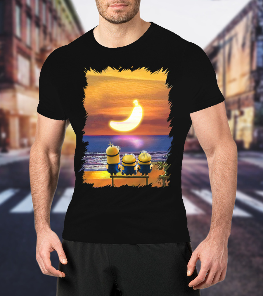 Minions Sunset Banana Over Ocean Despicable Me T-Shirt