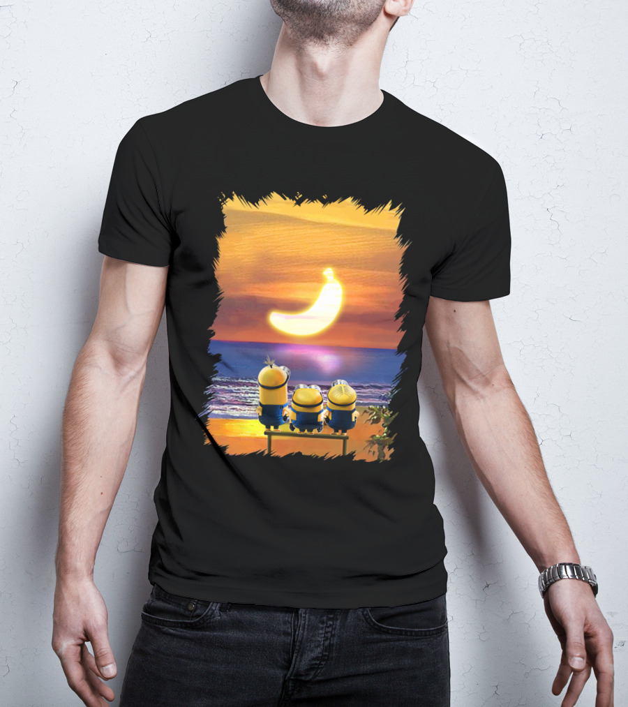 Minions Sunset Banana Over Ocean Despicable Me T-Shirt