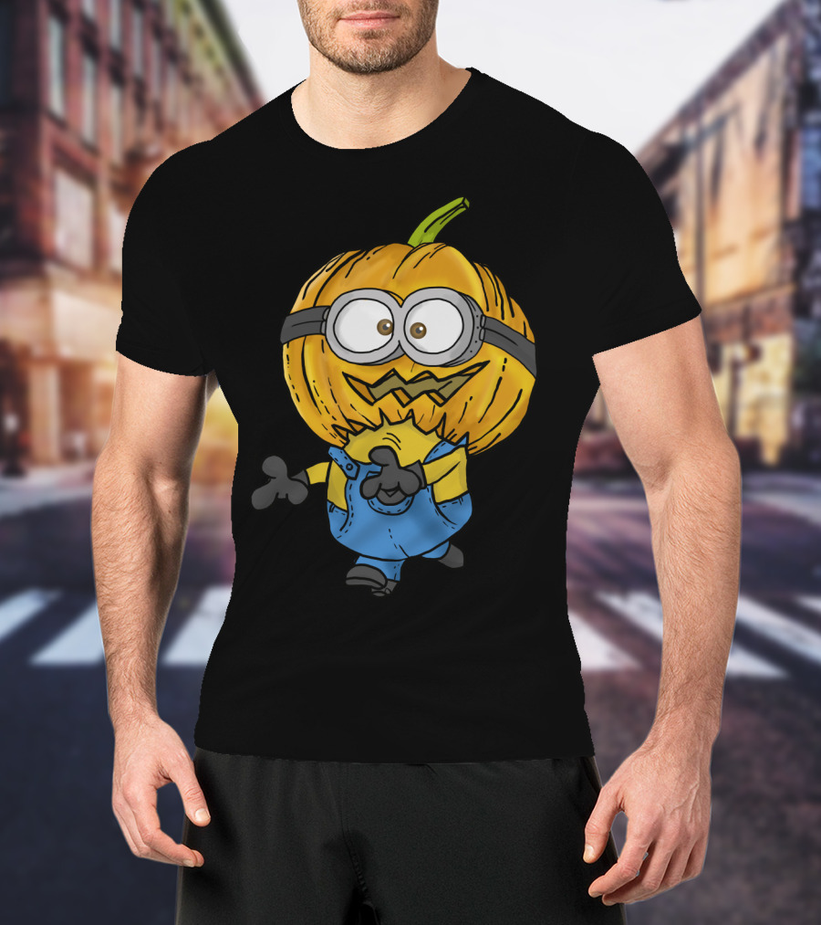 Pumpkin Head Minion Halloween Despicable Me Fun T-Shirt