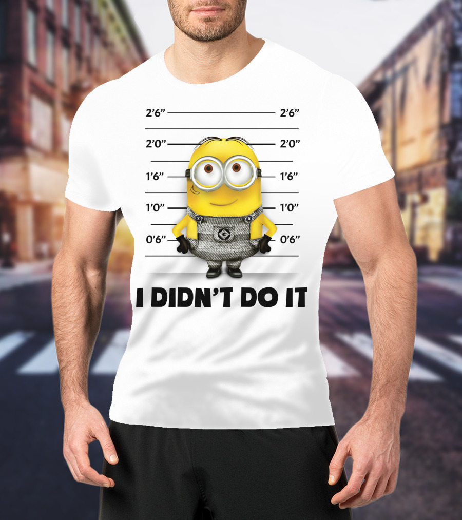I Didn't Do It Minion Mugshot Despicable Me Naughty T-Shirt