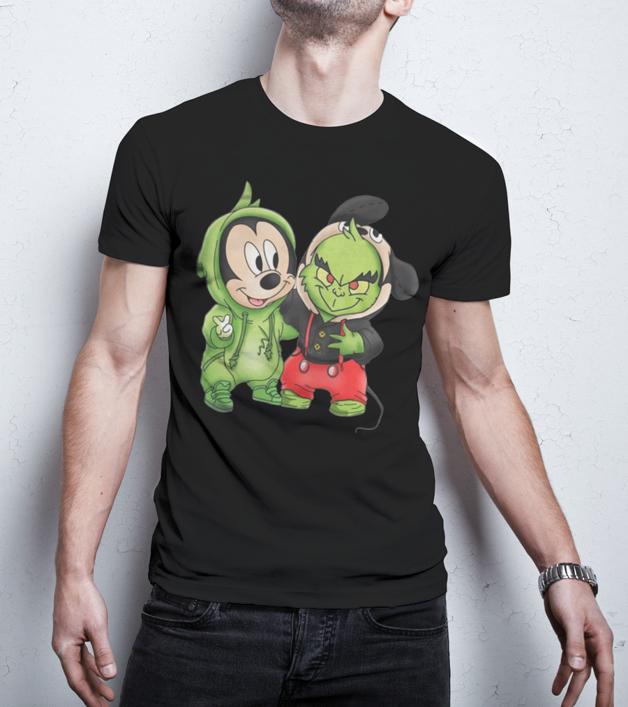 Baby Mickey Grinch Mashup Hoodie Characters T-Shirt