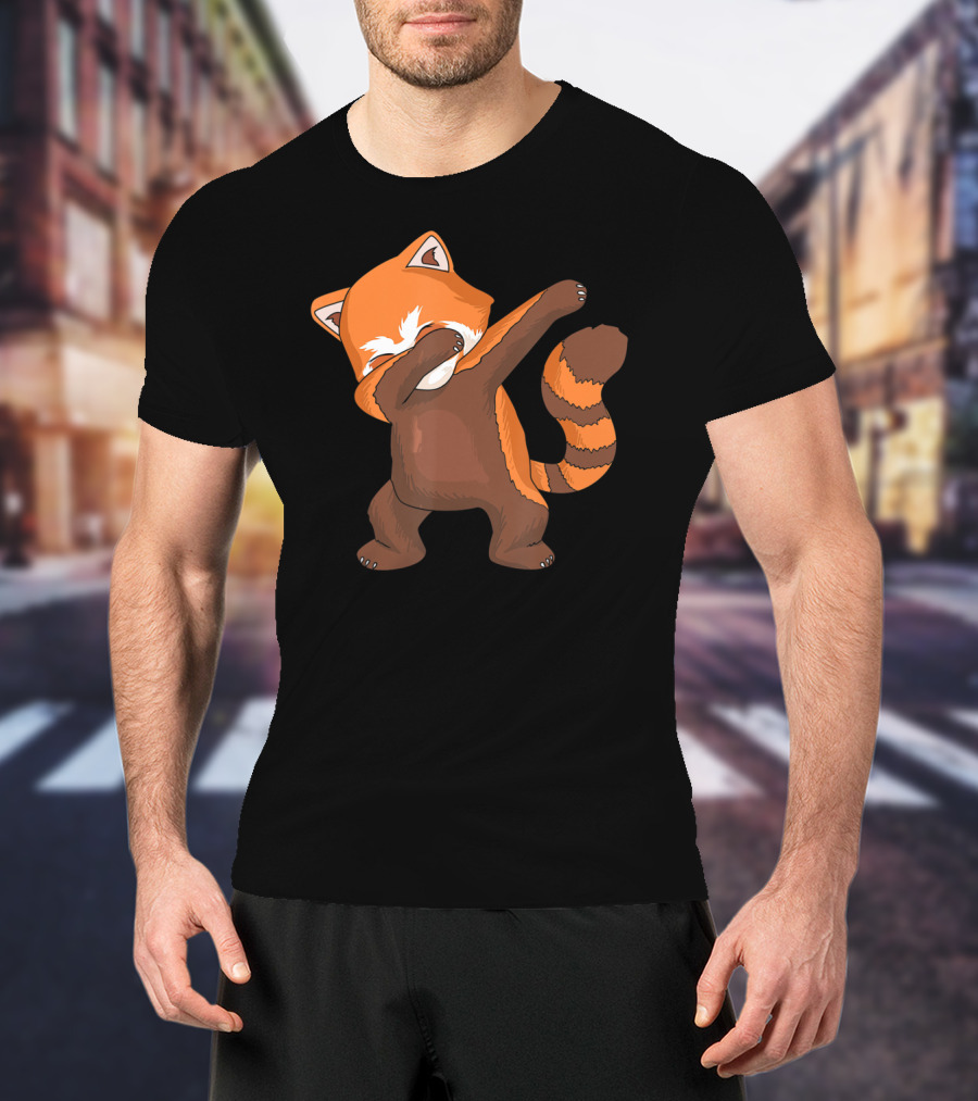 Red Panda Dabbing Dab Dance For Panda Lovers T-Shirt