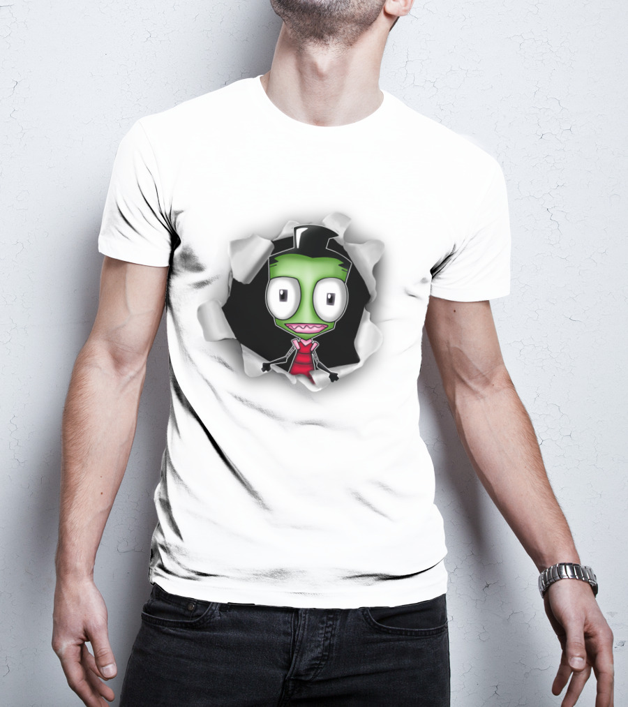 3D Hole Gir Invader Zim T-Shirt