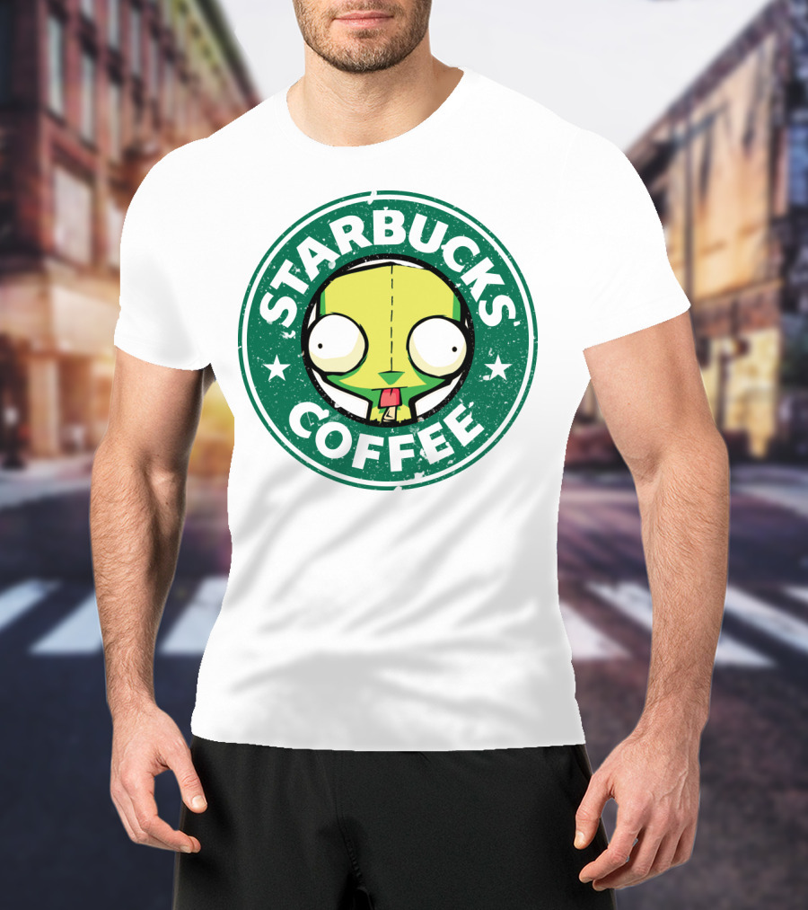 Starbucks Coffee Cute Gir Invader Zim T-Shirt