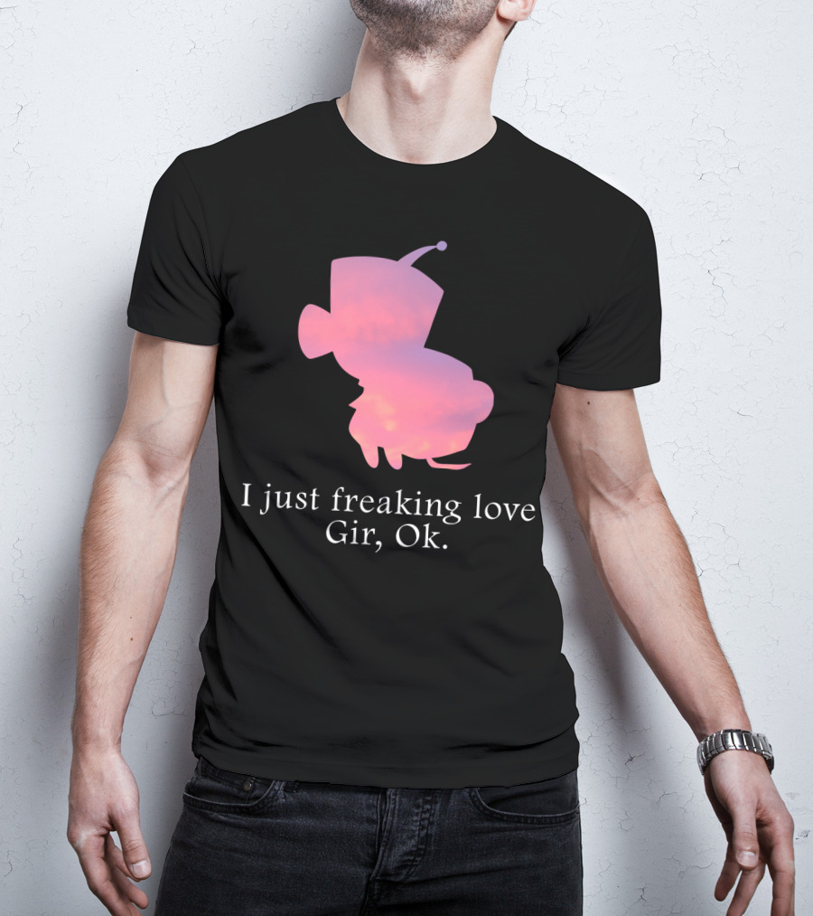I Just Freaking Love Gir Invader Zim Silhouette Clouds T-Shirt