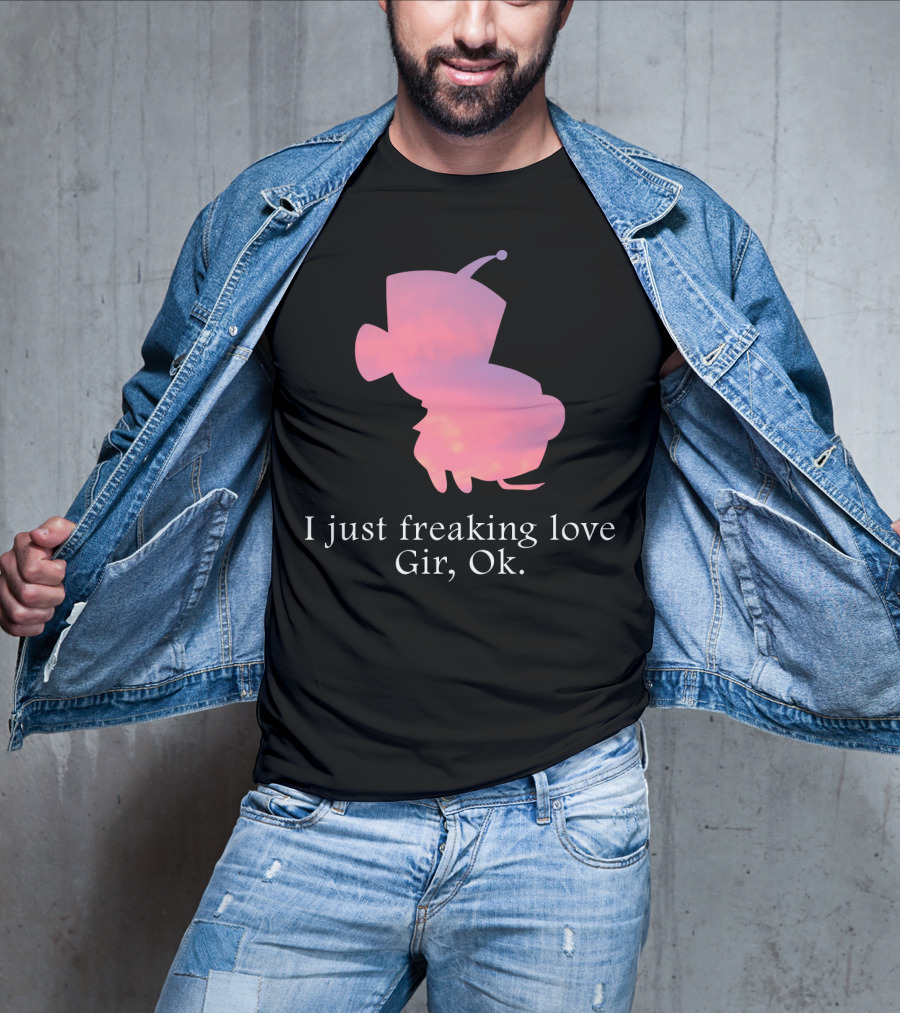 I Just Freaking Love Gir Invader Zim Silhouette Clouds T-Shirt