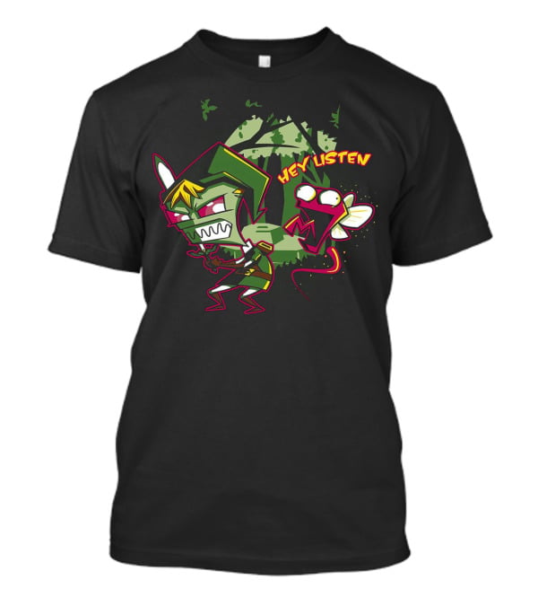 Legend Of Zelda Invader Zim Gir Hey Listen Crossover T-Shirt