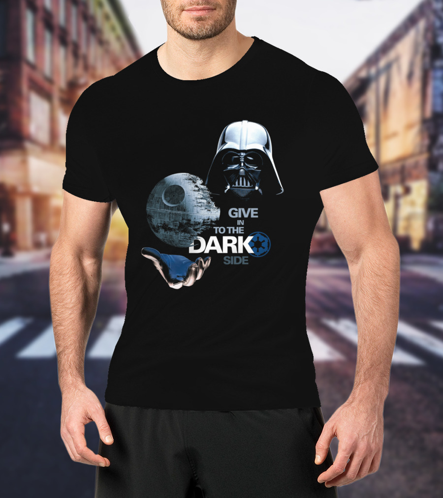 Darth Vader Star Wars Give In To The Dark Side With Death Star T-Shirt