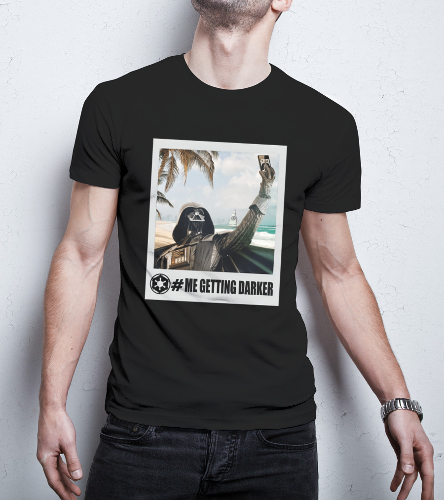 Me Getting Darker Darth Vader Star Wars Beach Selfie T-Shirt