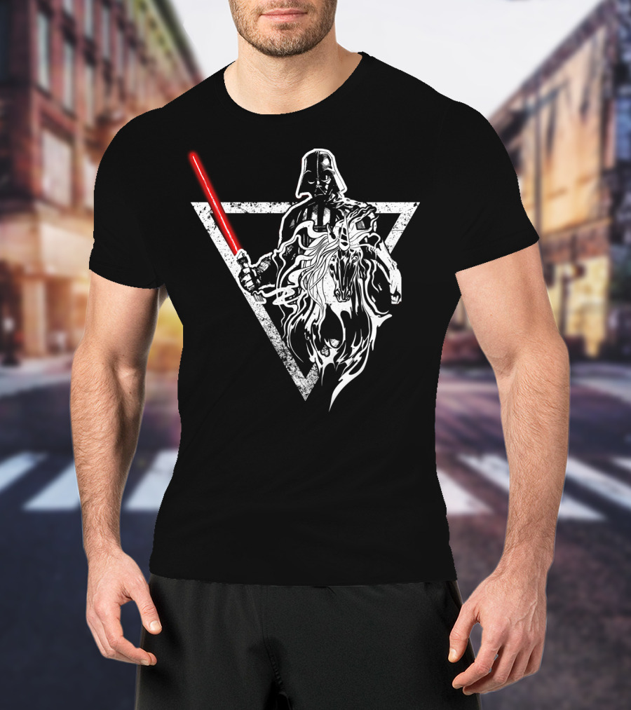 Unicorn Vader Darth Vader Star Wars Triangle Lightsaber Fusion T-Shirt