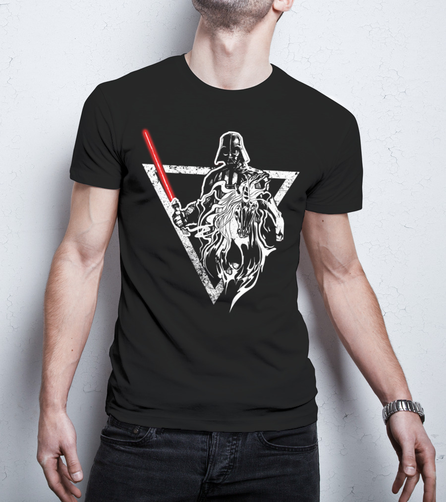Unicorn Vader Darth Vader Star Wars Triangle Lightsaber Fusion T-Shirt