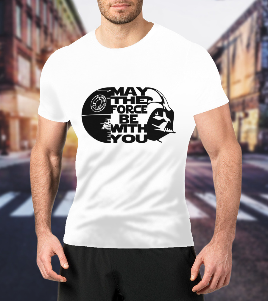 May The Force Be With You Death Star Darth Vader Star Wars T-Shirt