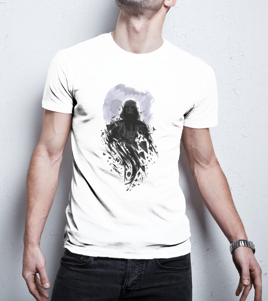 Darth Vader Shadow Of The Dark Side Star Wars Moon Scene T-Shirt