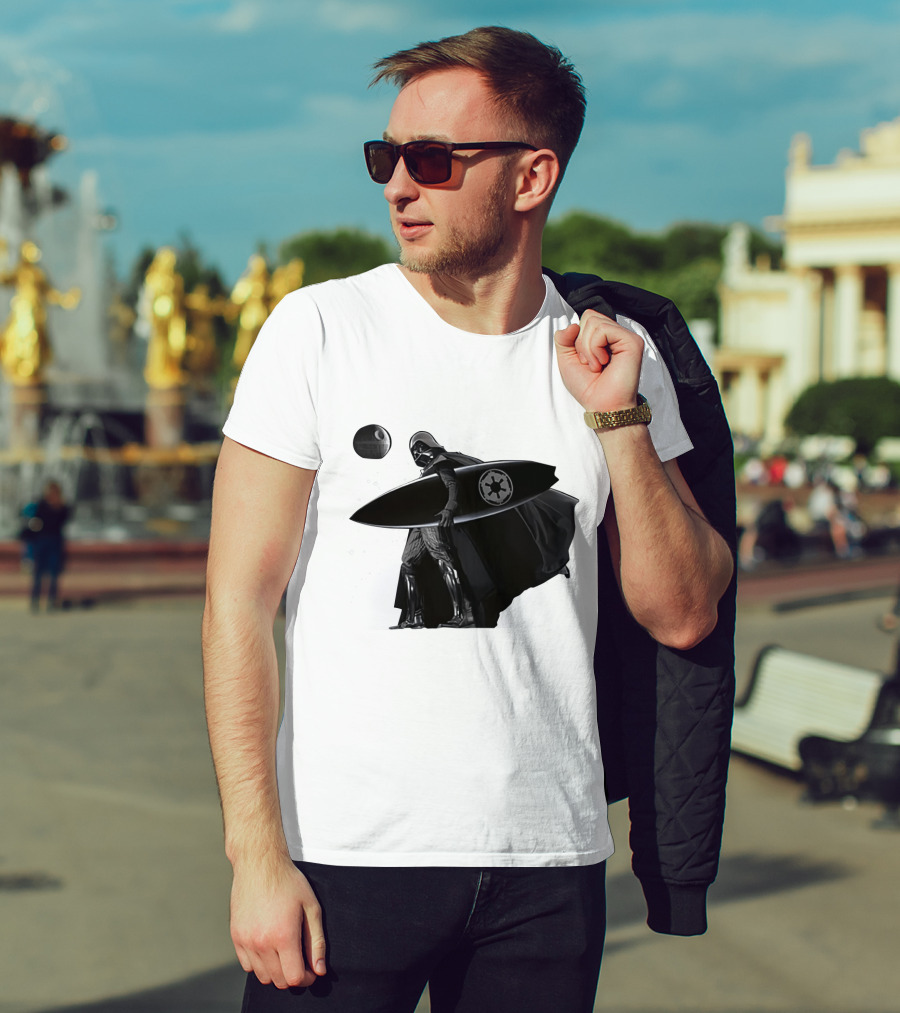 Darth Vader Surfing Dark Side Star Wars Imperial T-Shirt