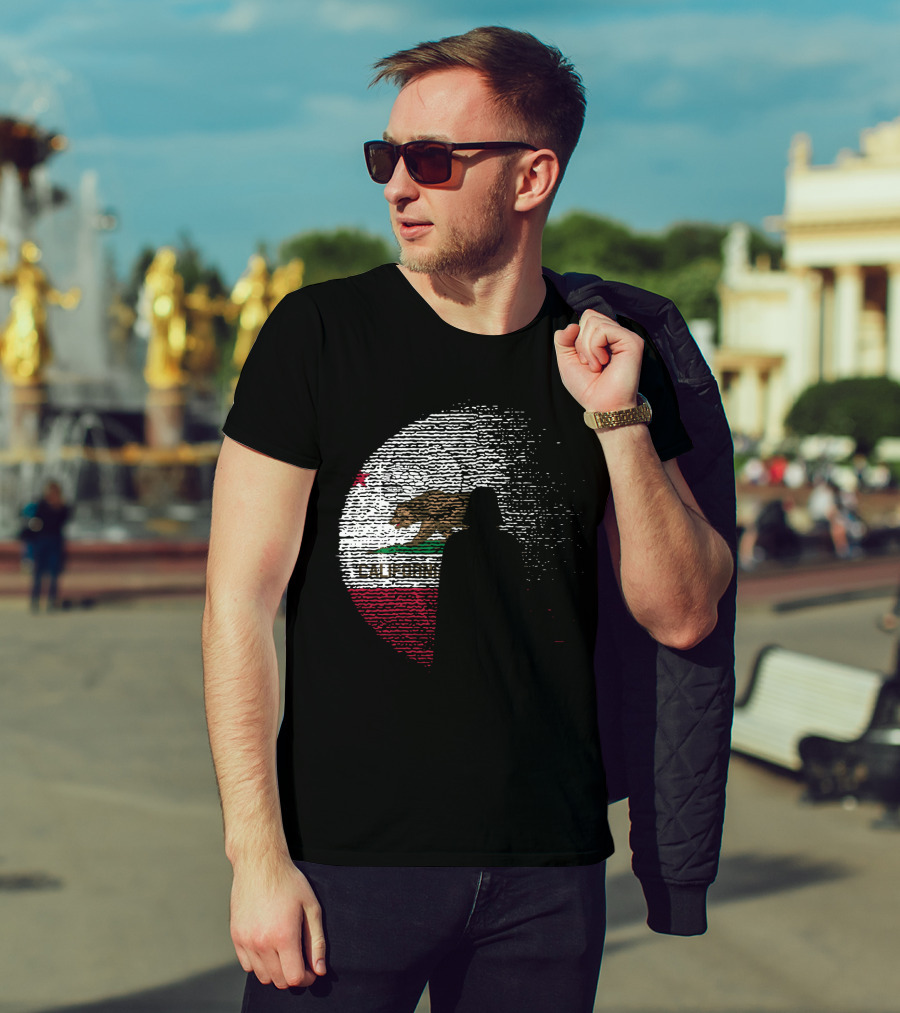 California State Flag Death Star Wars Moon Design Vader T-Shirt