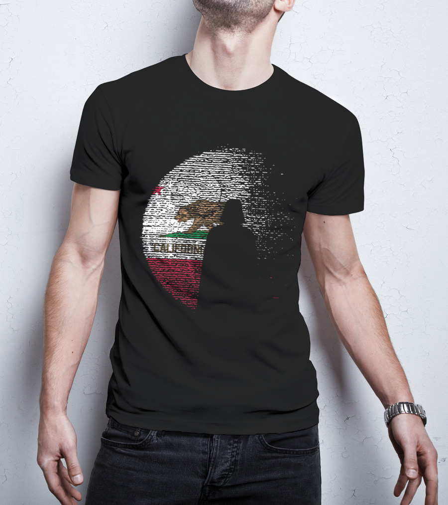 California State Flag Death Star Wars Moon Design Vader T-Shirt
