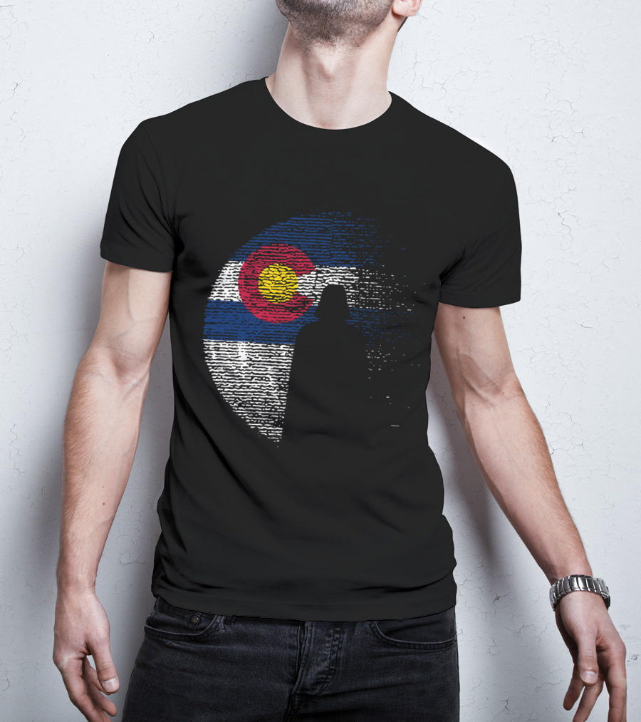 Colorado State Flag Darth Vader Death Star Moon T-Shirt