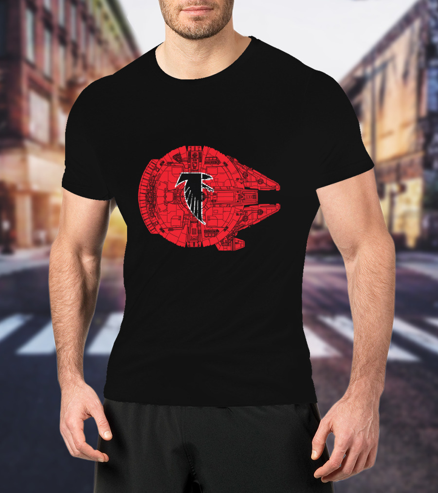 Atlanta Falcons Star Wars Millennium Falcon Crossover T-Shirt