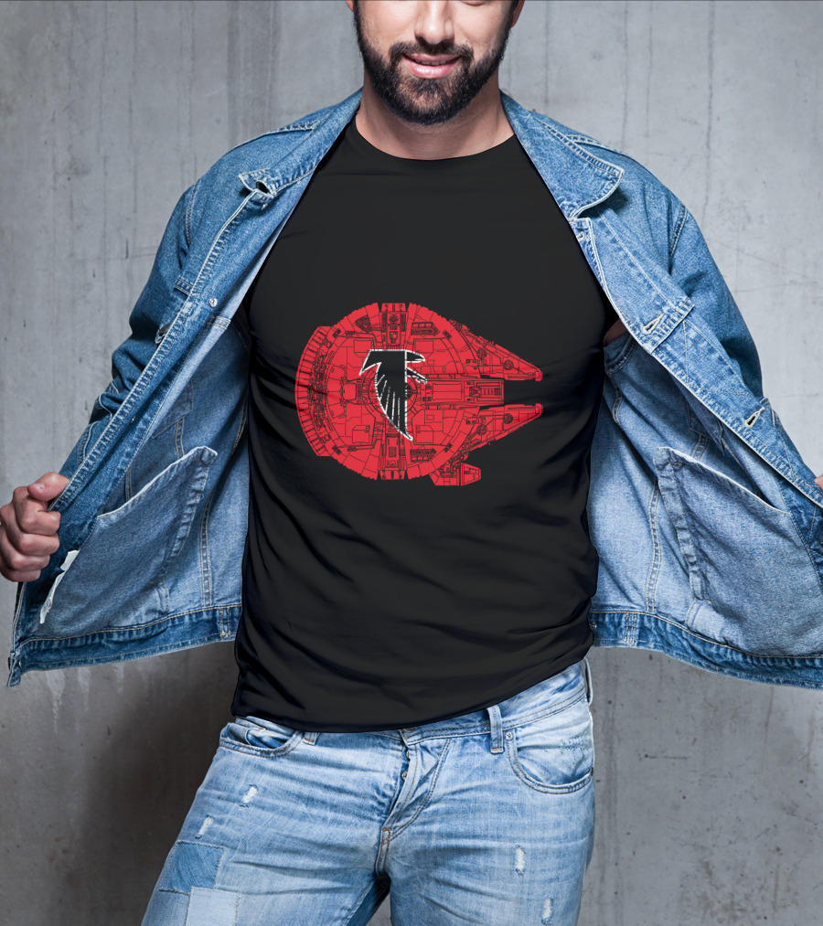 Atlanta Falcons Star Wars Millennium Falcon Crossover T-Shirt