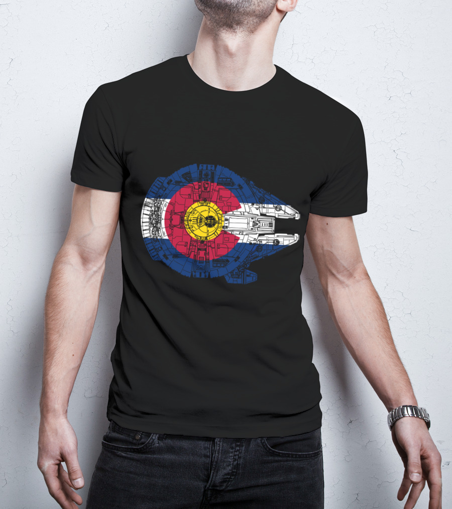 Colorado Flag Millennium Falcon Mashup T-Shirt