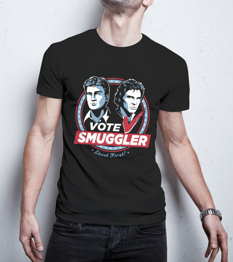 Vote Smuggler Shoot First Han Solo Star Wars T-Shirt