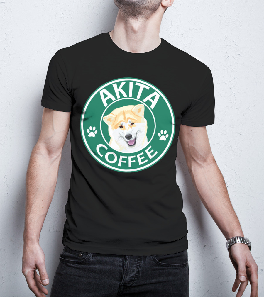 AKITA COFFEE Dog Paw T-Shirt