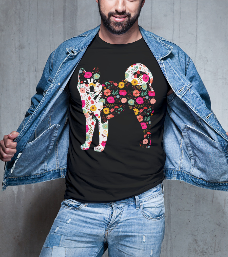 Akita Floral Patterned Body T-Shirt