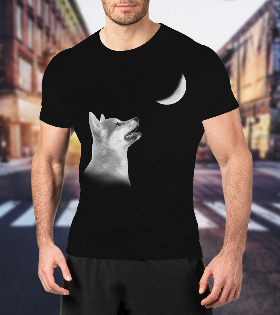Akita Moonlight Lunar Gaze T-Shirt
