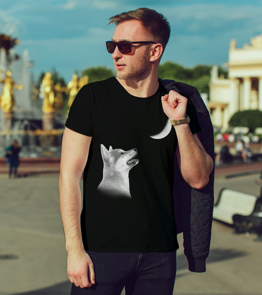 Akita Moonlight Lunar Gaze T-Shirt