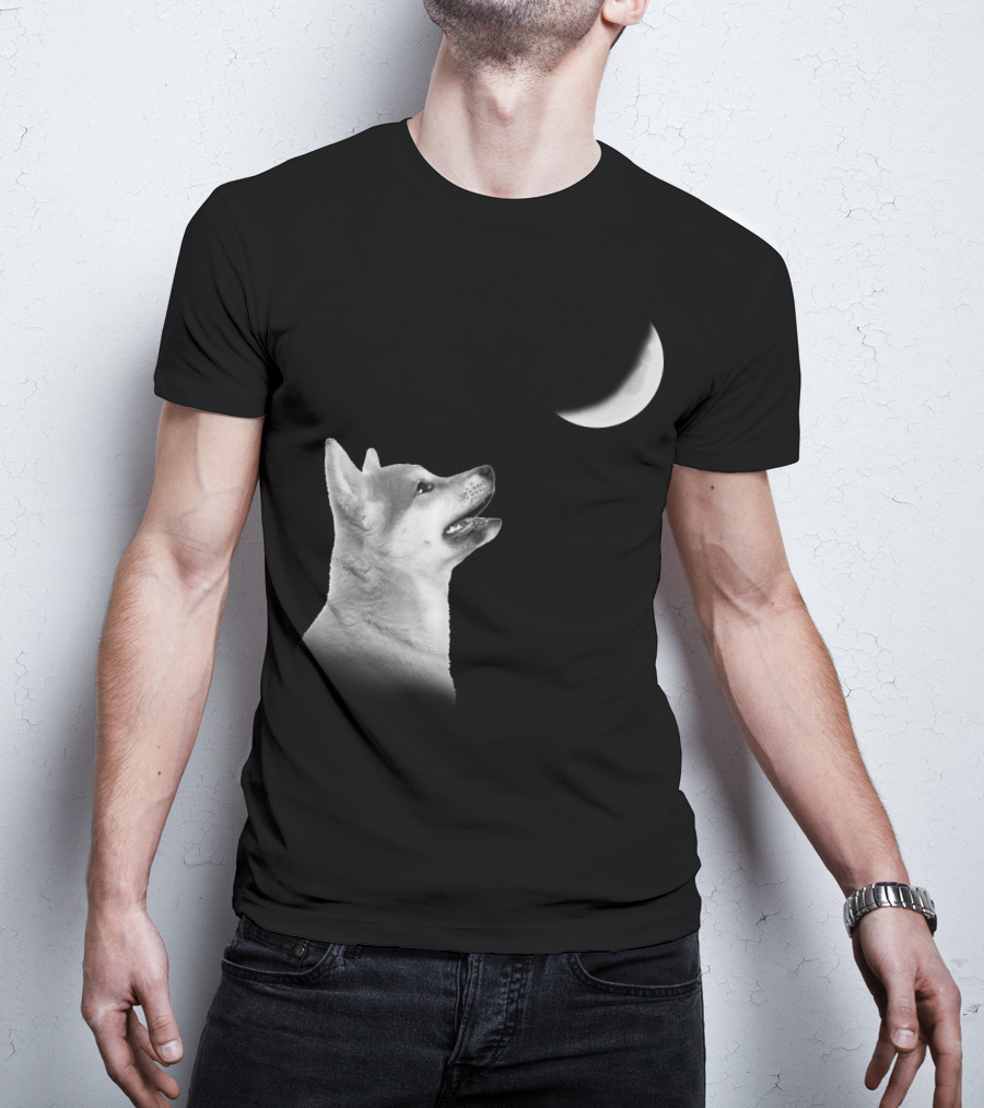 Akita Moonlight Lunar Gaze T-Shirt