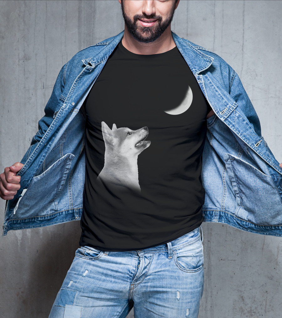 Akita Moonlight Lunar Gaze T-Shirt