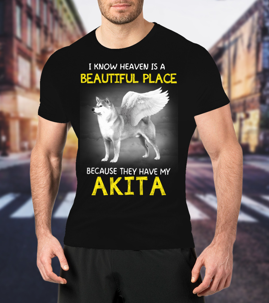 I Know Heaven Is A Beautiful Place Because They Have My Akita T-Shirt