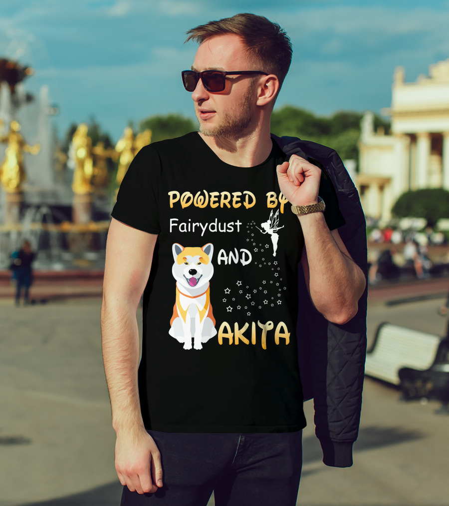 Powered By Fairydust And Akita T-Shirt