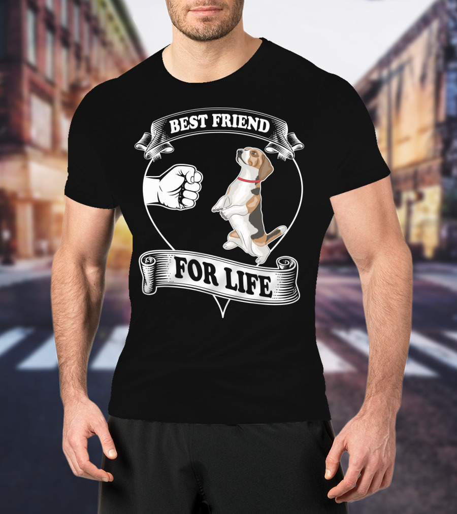 Beagle Best Friend For Life Fist Bump Paw T-Shirt