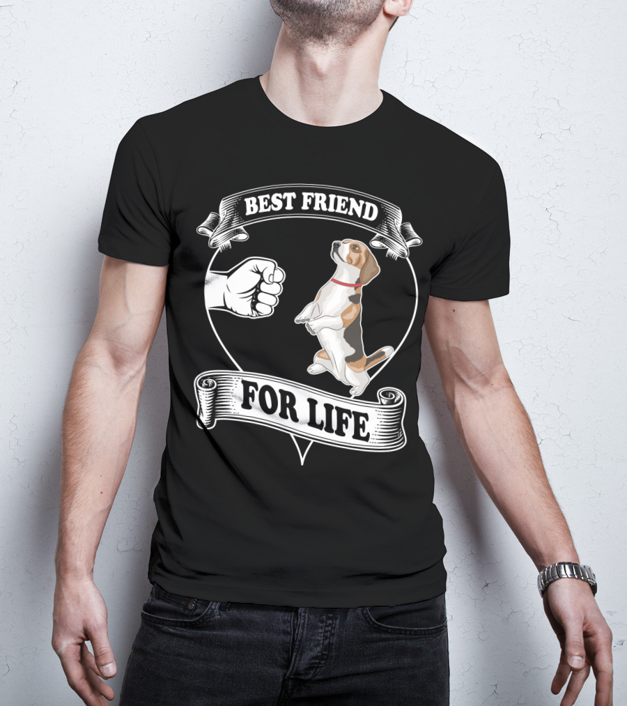 Beagle Best Friend For Life Fist Bump Paw T-Shirt