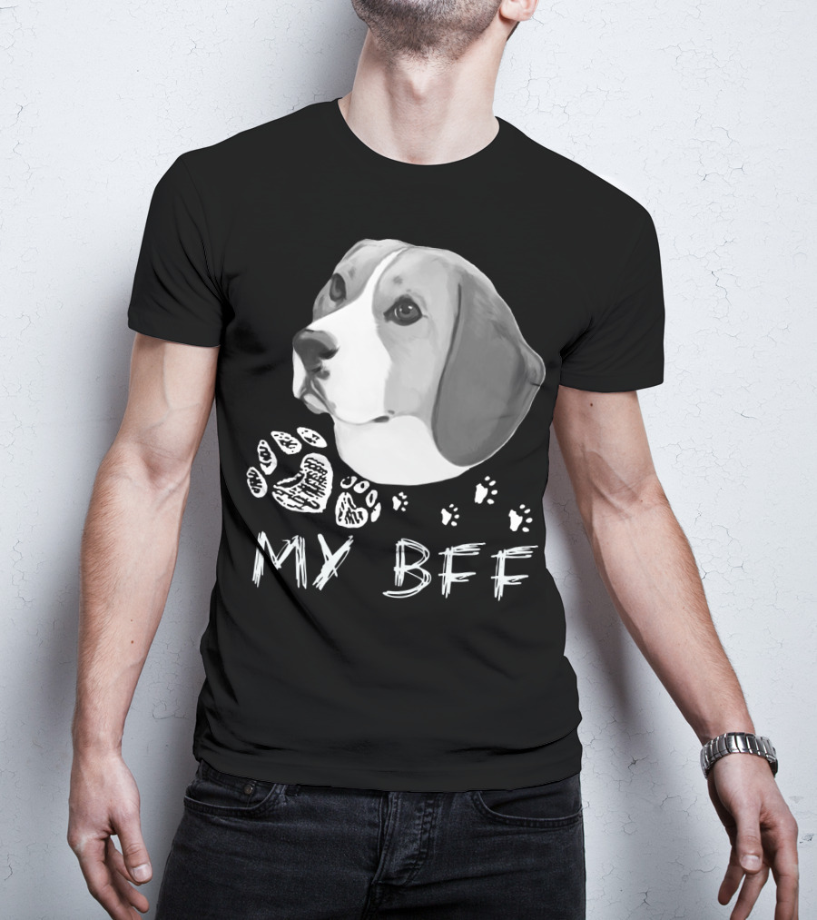 Beagle My BFF Paw Prints T-Shirt