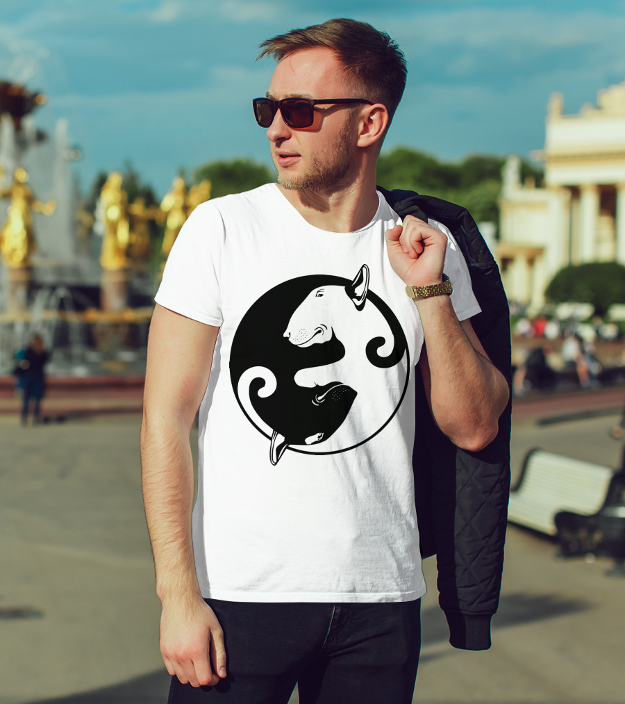 Yin Yang Bullterrier T-Shirt