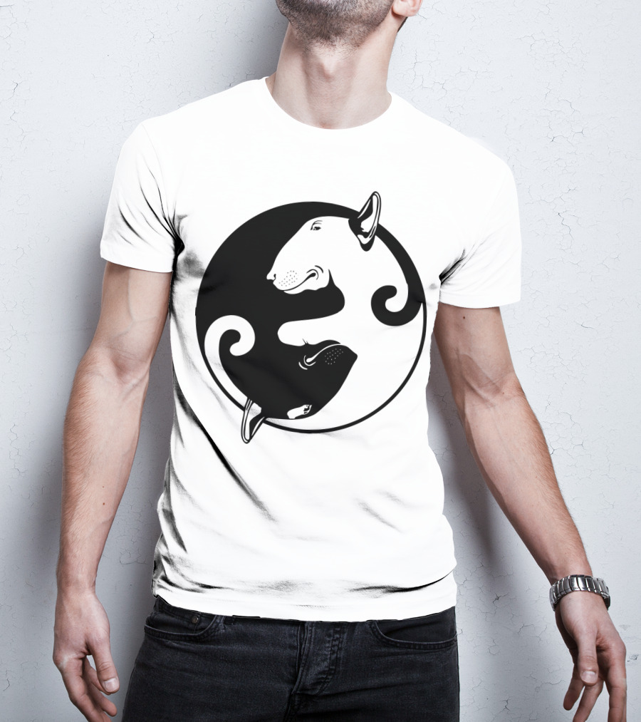 Yin Yang Bullterrier T-Shirt