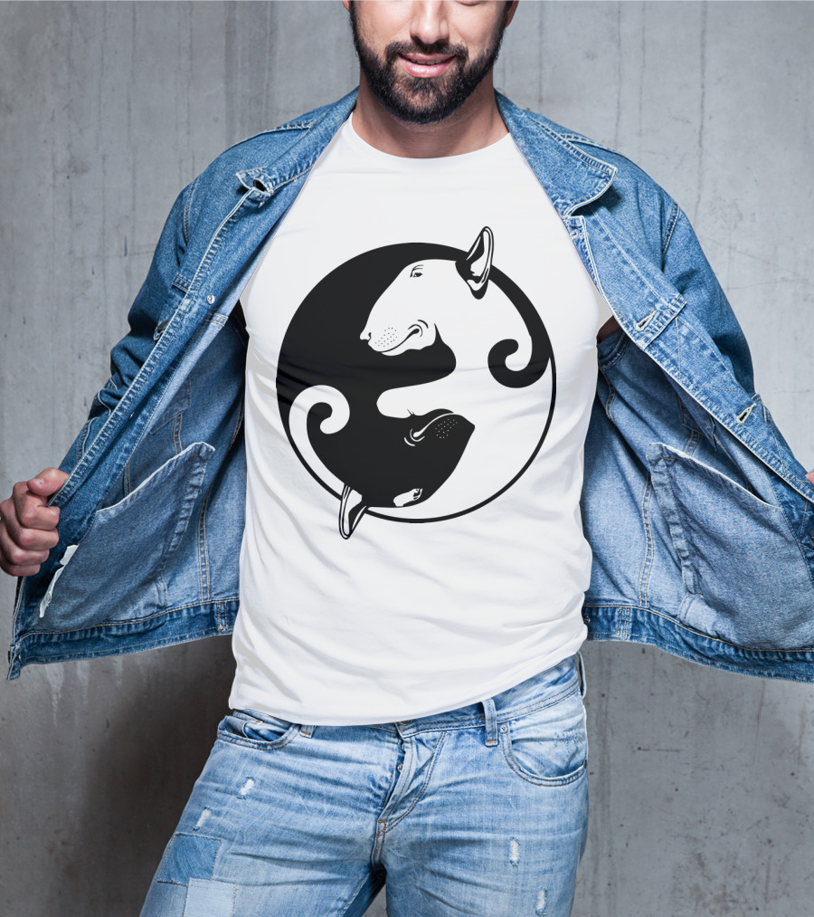 Yin Yang Bullterrier T-Shirt
