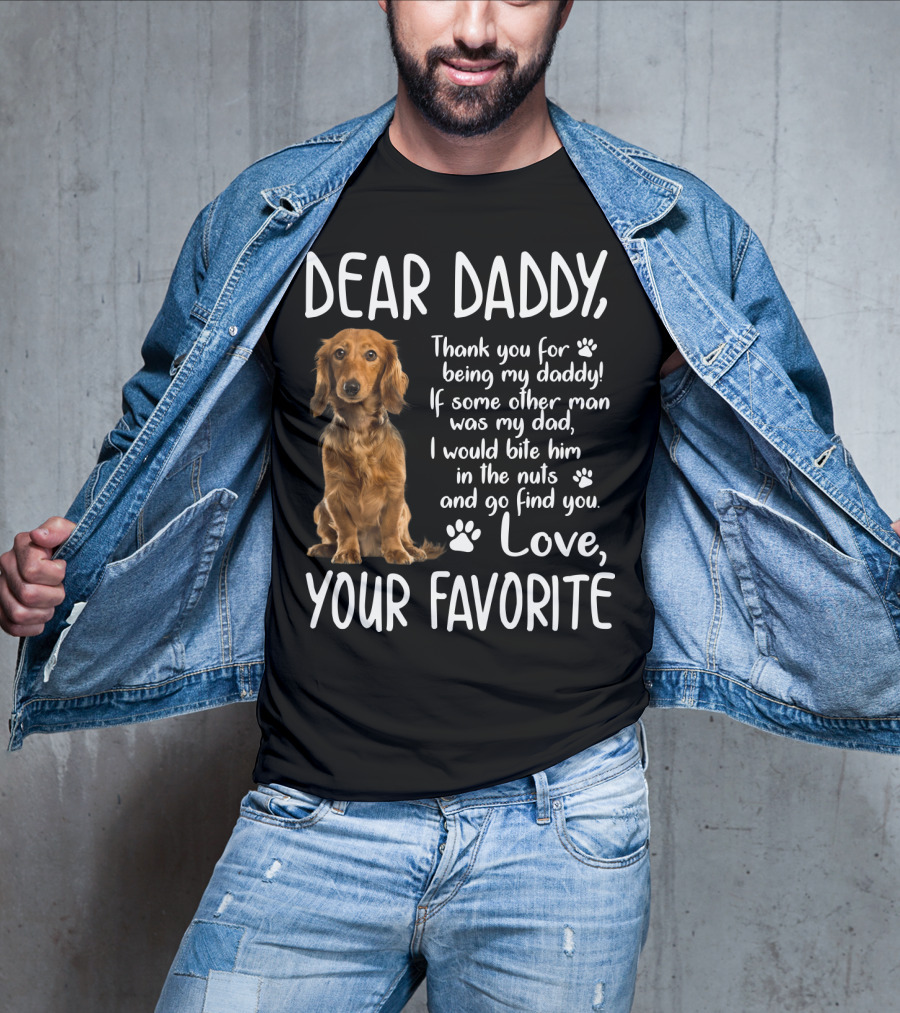 Dear Daddy Thank You For Being My Daddy Love Your Favorite Cocker Spaniel T-Shirt