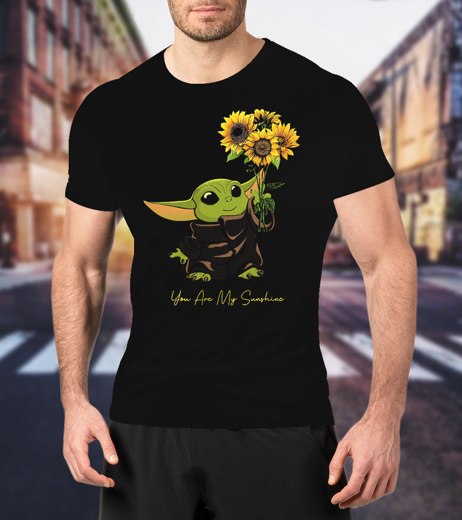 Baby Yoda You Are My Sunshine Sunflowers T-Shirt