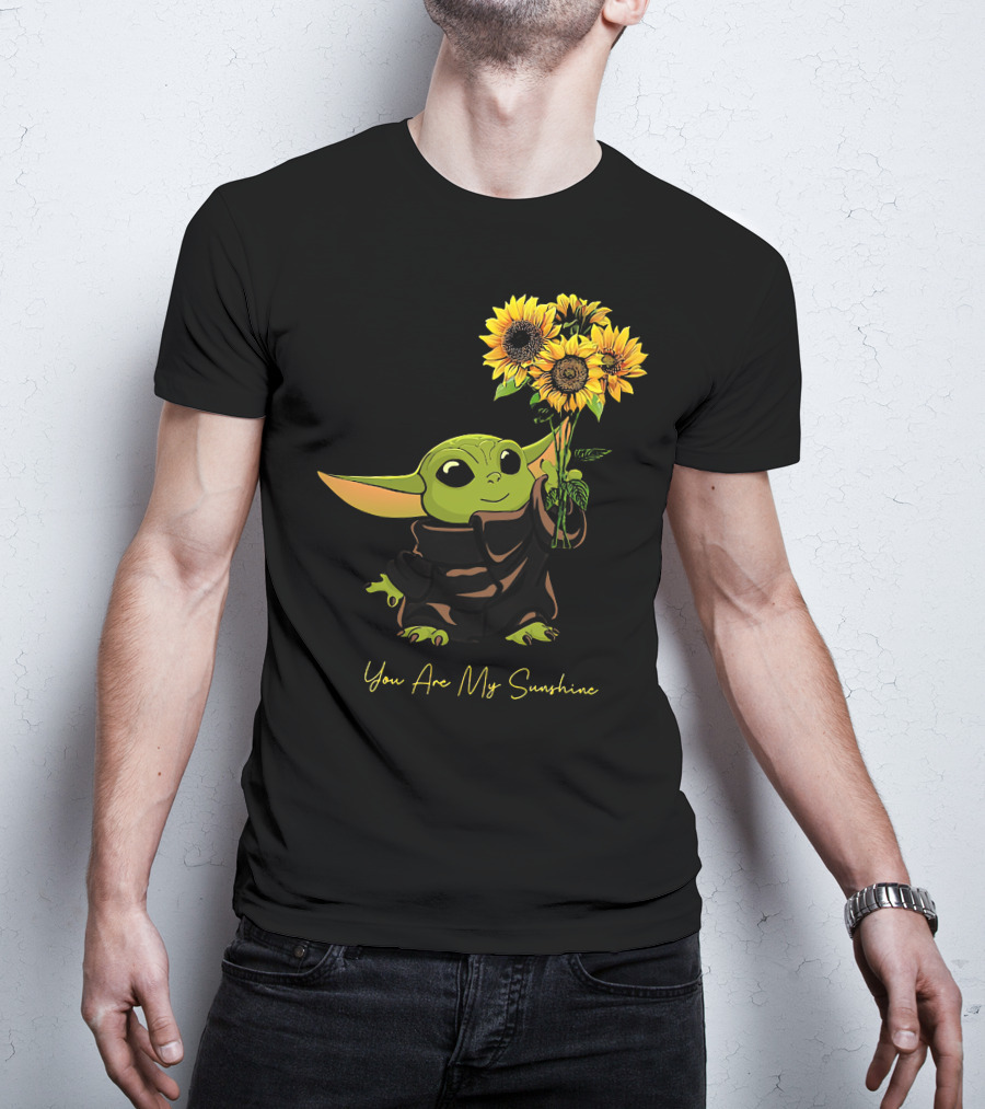 Baby Yoda You Are My Sunshine Sunflowers T-Shirt